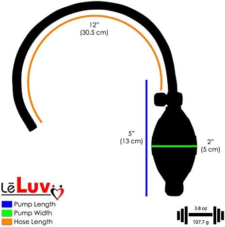 LELUV EasyEp פין משאבת ידית כדור BGRIP אדומה עם שסתום שחרור מהיר | אורך הניתן לניתוח בגודל 8 אינץ